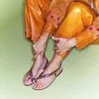 Sandales Suzette Cuir Lavande