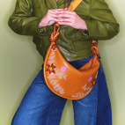 Honey Suede Embroiered Chris Bag