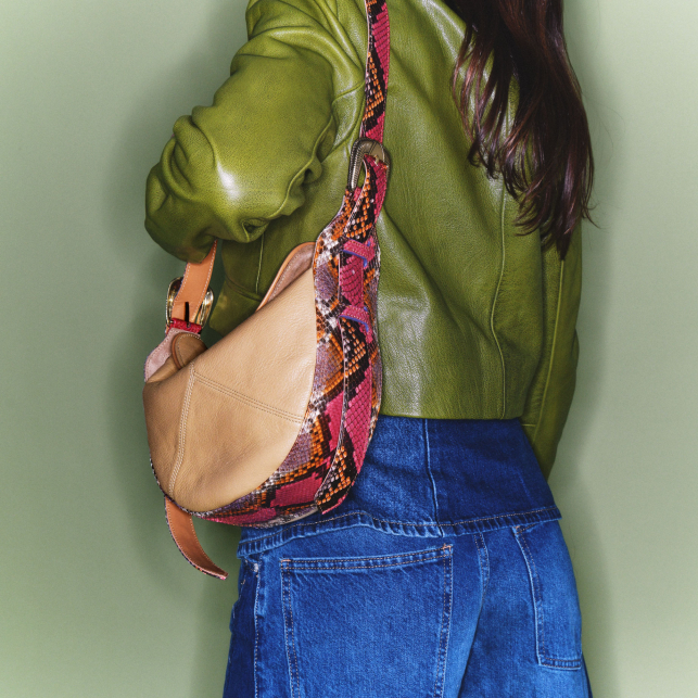 Estelle Cuir Off White et Python Rosavande