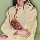 Etui Double Marcus Python Terracotta