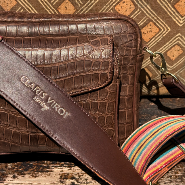 Brown Croco Heritage Collection Big Charly Bag
