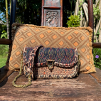 Multicolor Fabric Heritage Collection Manon Baguette Bag