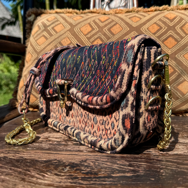 Multicolor Fabric Heritage Collection Manon Baguette Bag