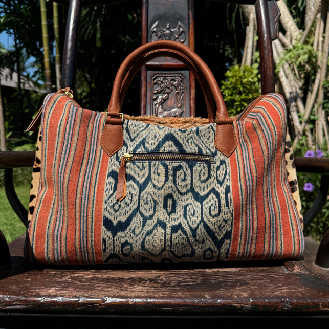 Sac Bowling Tissu Collection Héritage Tony Bleu et Orange