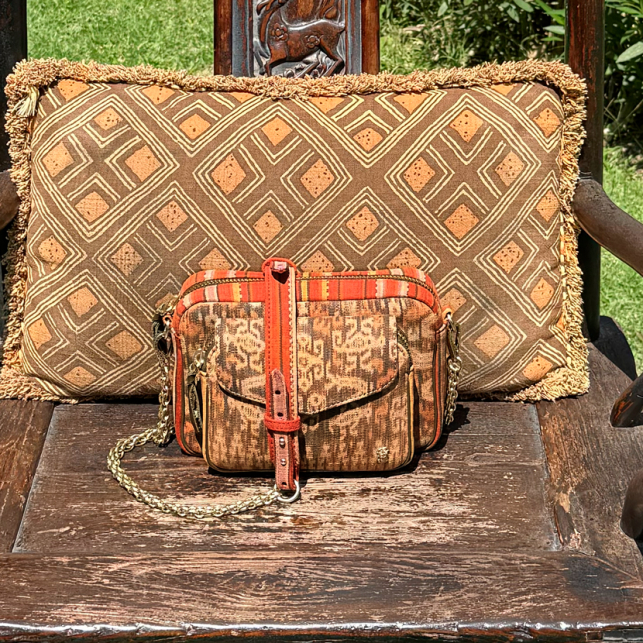 Red Fabric Heritage Collection Charly Bag