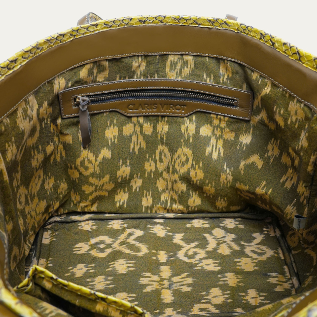 Tote Bag Marny Cobra Mimosa And Suede Mustard