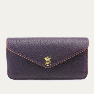 Portefeuille Alex Long Cuir Bubble Mulberry