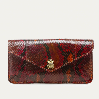Portefeuille Alex Long Python Noir