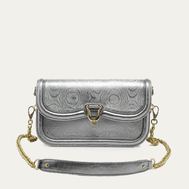 Armour Metallic Leather Manon Baguette Bag