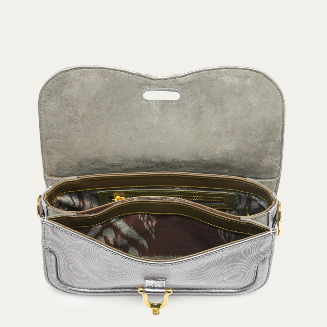 Sac Manon Baguette Cuir Métallisé Armour