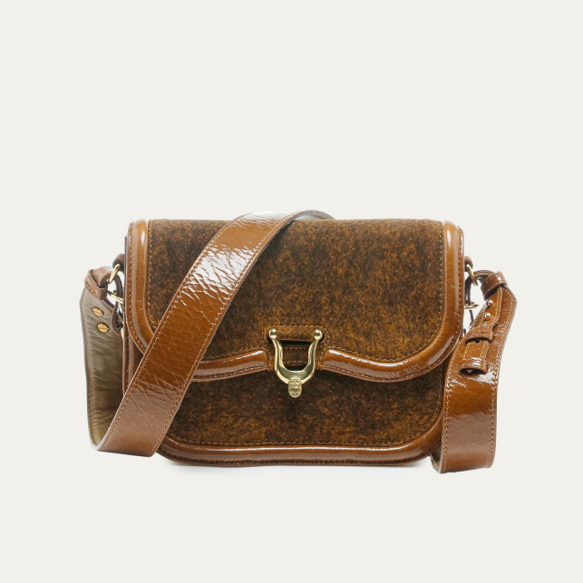 Wood Thick Suede Manon Bag