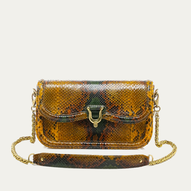 Sac Manon Baguette Python Verdambra