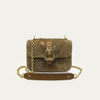 Taupe Thick Sued Mini Ava Bag