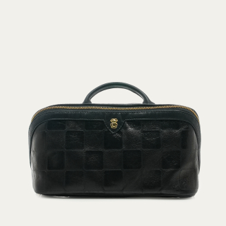 Trousse Charlotte Cuir Embossé Check