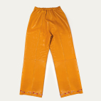 Pantalon Cuir Brodé Miel