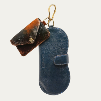 Terracielo Velvet Fabric and Nerazzuro Leather Pedro Charms