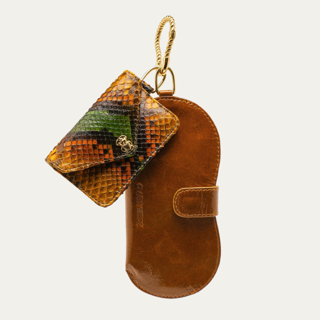 Charms Pedro Python Verdambra et Cuir Siena
