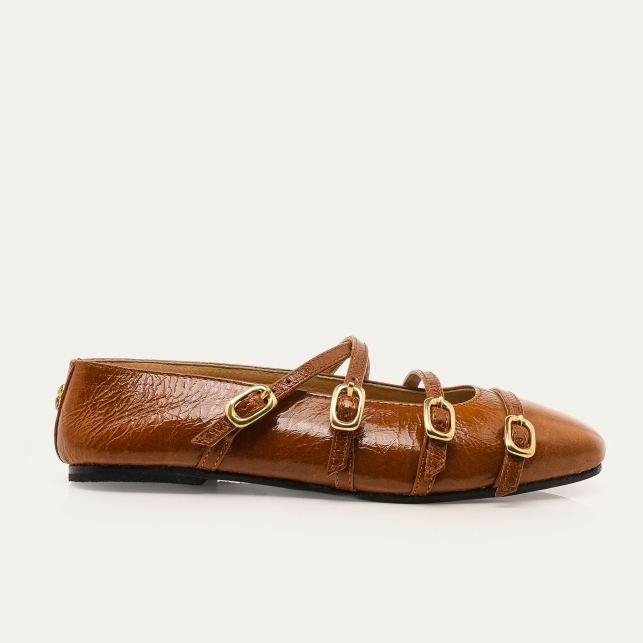 Ballerines Adele Cuir Glossy Siena