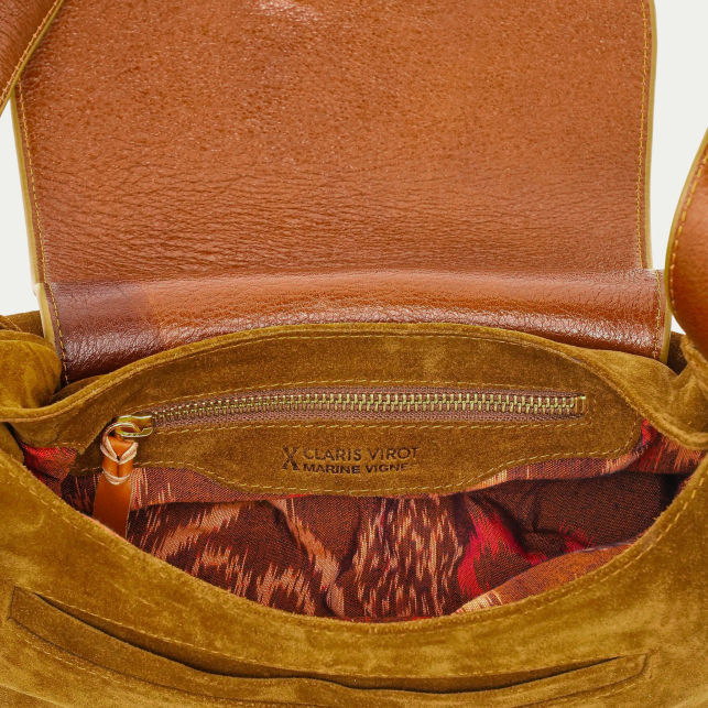 Tobacco Leather Marine Bag