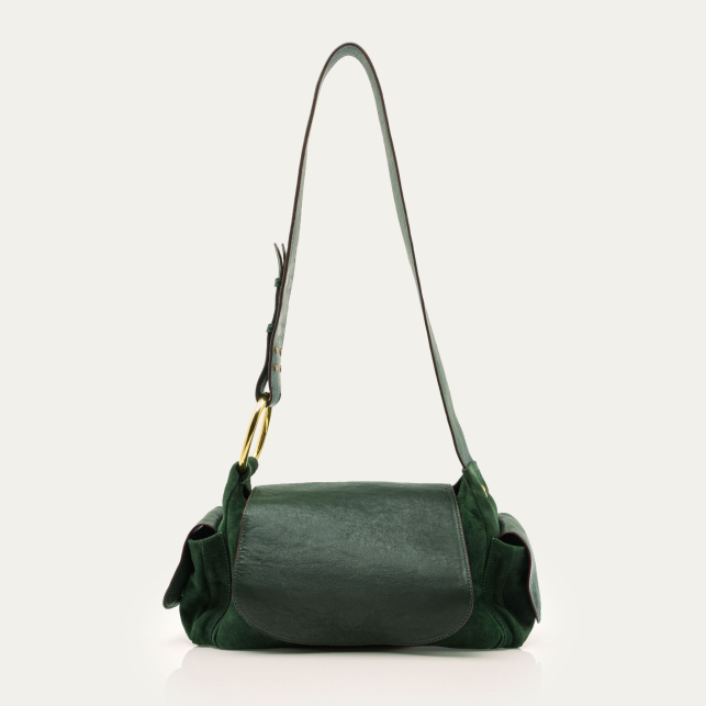 Green Forest Leather Marine Bag