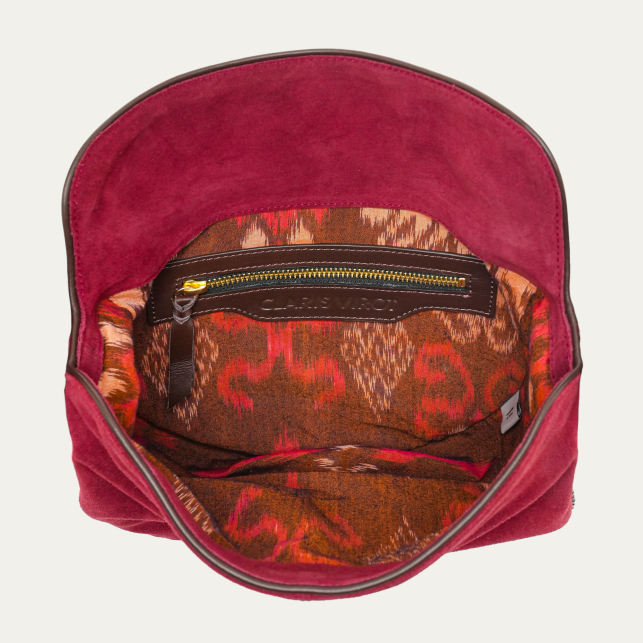 Sac Estelle Veau Velours Vino