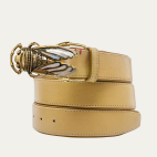 Off White Leather Cicada Belt