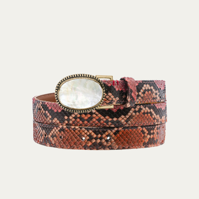 Terracotta Python Shell Dallas Baby Belt