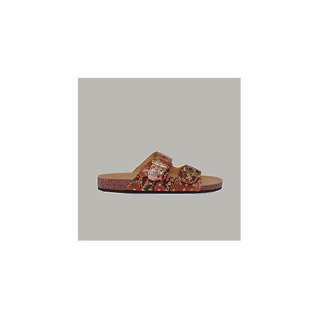 Sandales Odette Python Terracotta