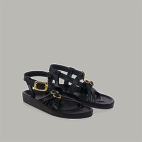 Sandales Claudette Cuir Noir
