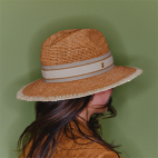 Chapeau Fedora Raphia Off White