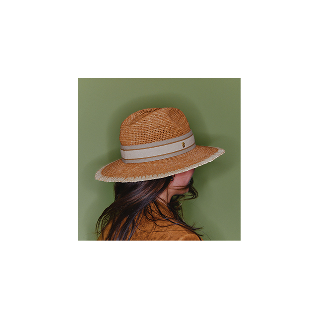 Chapeau Fedora Raphia Off White