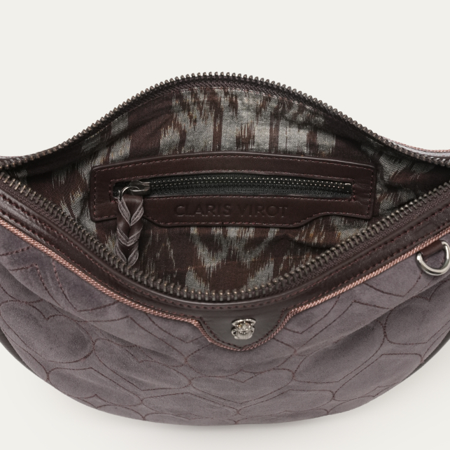 Mulberry Thick Suede Embroidered Mini Chris Bag