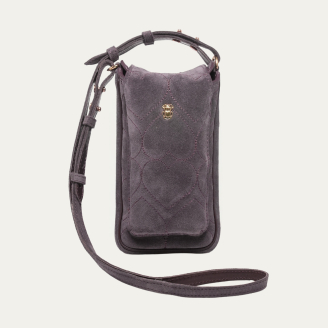 Étui à Téléphone Misha Veau Velours Mulberry Brodé