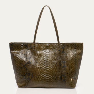 Cabas Python Marny Dark Vert Kaki