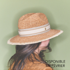 Chapeau Fedora Raphia Off White