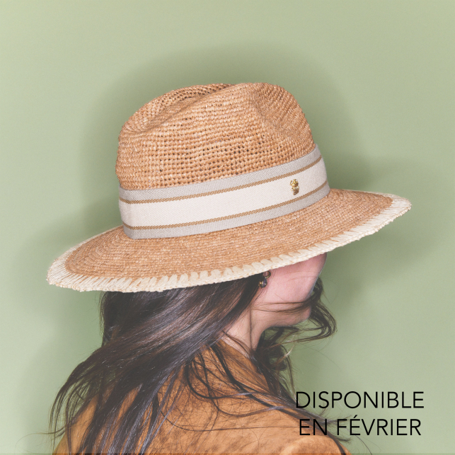 Chapeau Fedora Raphia Off White