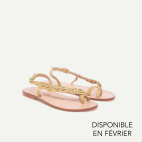 Off White Leather Suzette Sandals