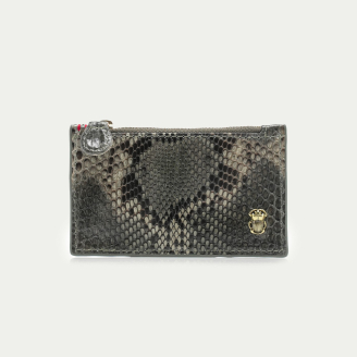 Porte Carte Python Helena Noir 