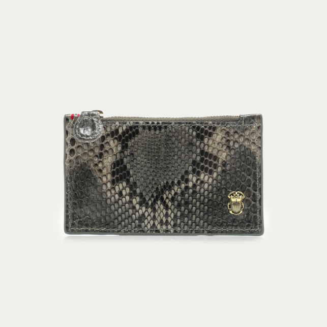 Porte Carte Python Helena Noir 