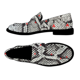 Embossed Python Leather Gigi Loafer