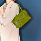 Glossy Clover Leather Mini Juno Bag
