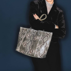 Cabas Marny Python Ash