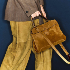 Sac Louise Veau Velours Tabac