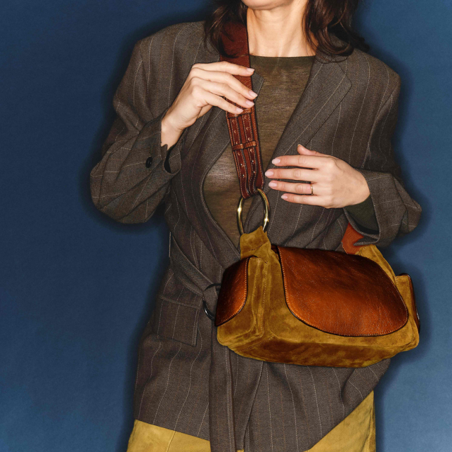 Tobacco Leather Marine Bag