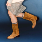 Cappuccino Suede Maddie Camargue Boots