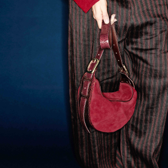 Sac Estelle Veau Velours Vino