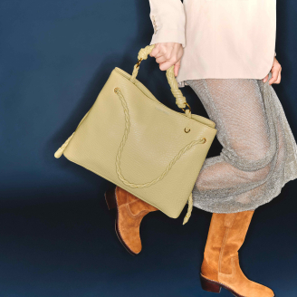 Sac Denise Cuir Bubble Verdelatte