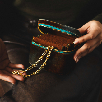 Terracielo Velvet Fabric Greta Jewelry Box