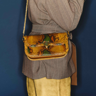 Sac Manon Baguette Python Verdambra