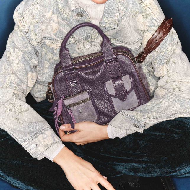 Sac Richie Cuir Bubble Mulberry